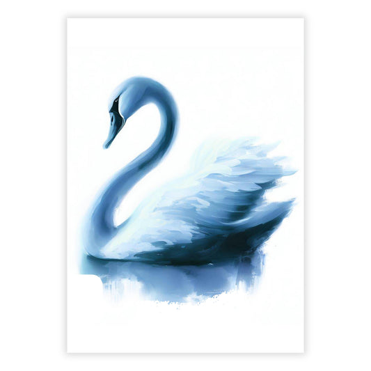 Hamptons Swan Wall Art Canvas Print