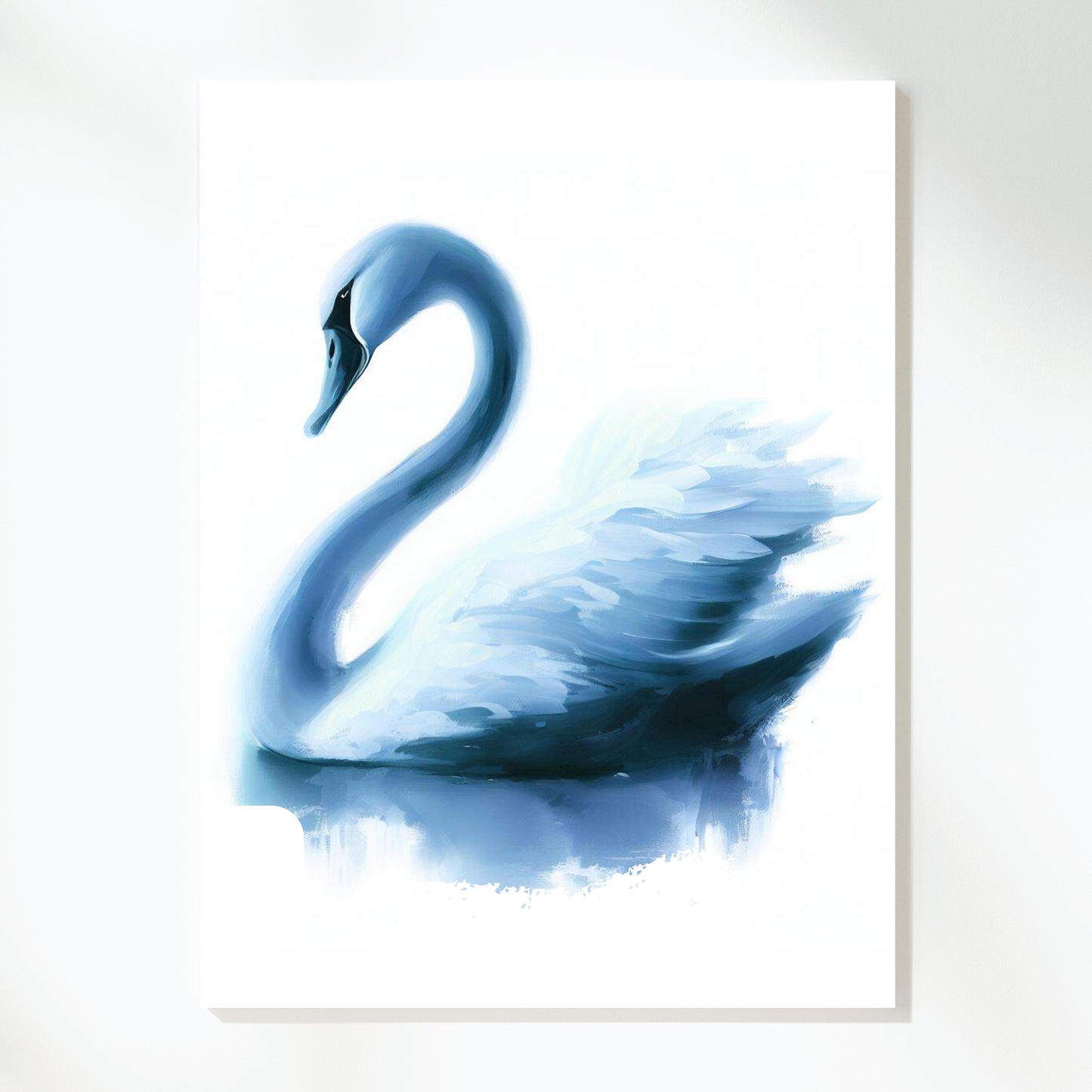 Hamptons Swan Wall Art Canvas Print