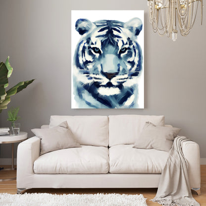 Hamptons Tiger Wall Art Canvas Print