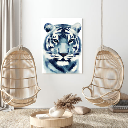 Hamptons Tiger Wall Art Canvas Print