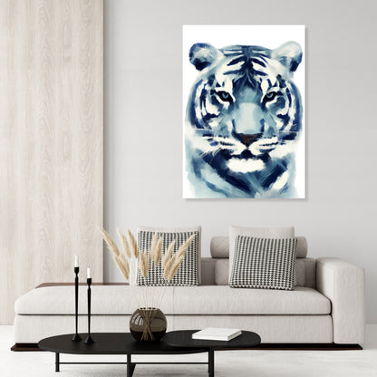 Hamptons Tiger Wall Art Canvas Print