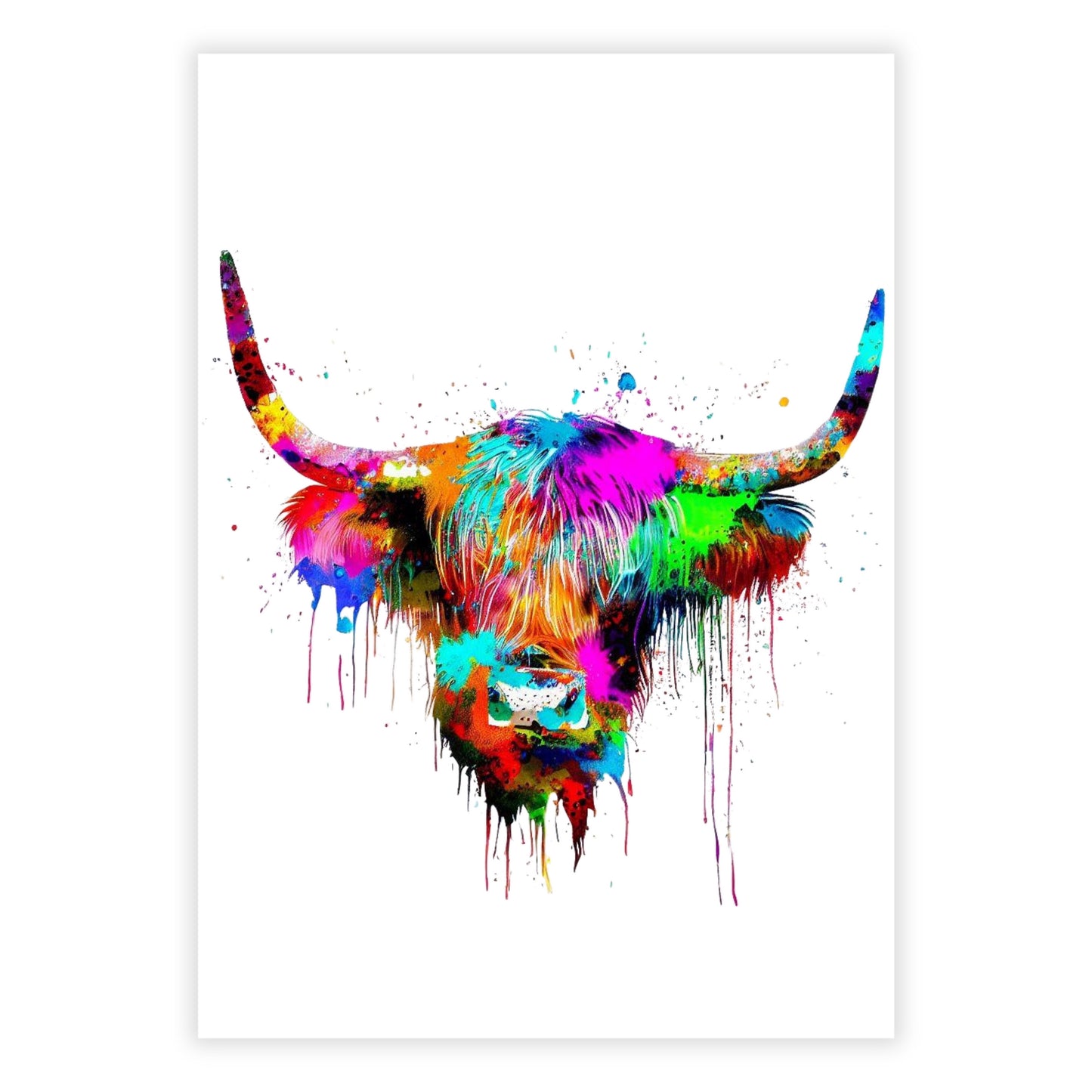 Highland Cow Wall Art Canvas Print