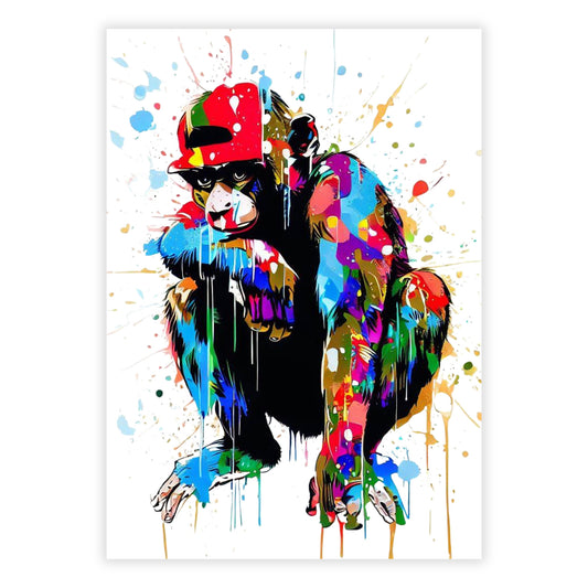 Hip Hop Monkey Wall Art Canvas Print