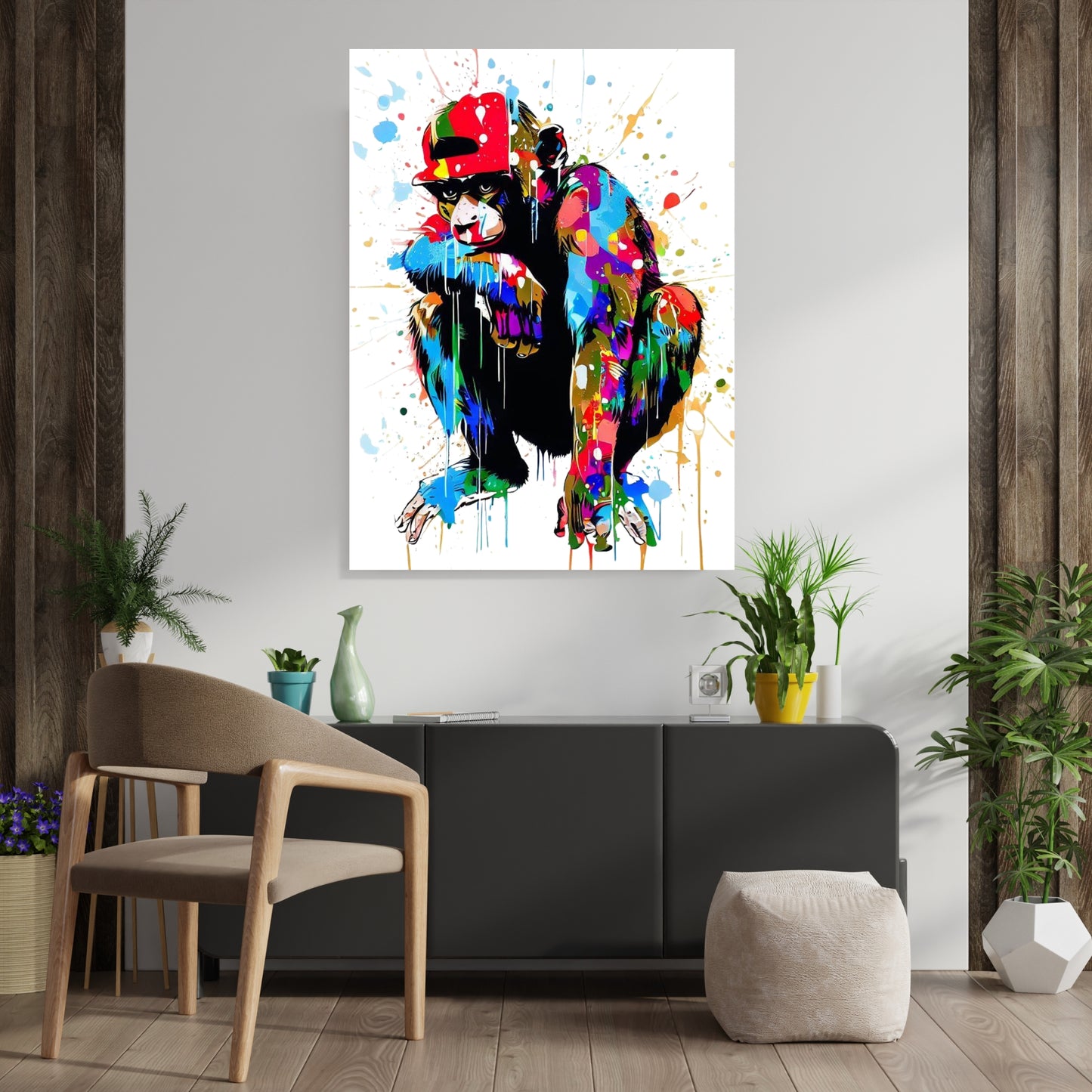 Hip Hop Monkey Wall Art Canvas Print