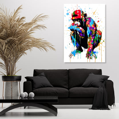 Hip Hop Monkey Wall Art Canvas Print