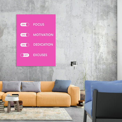 Focus On Pink Glow Wall Art Canvas Print