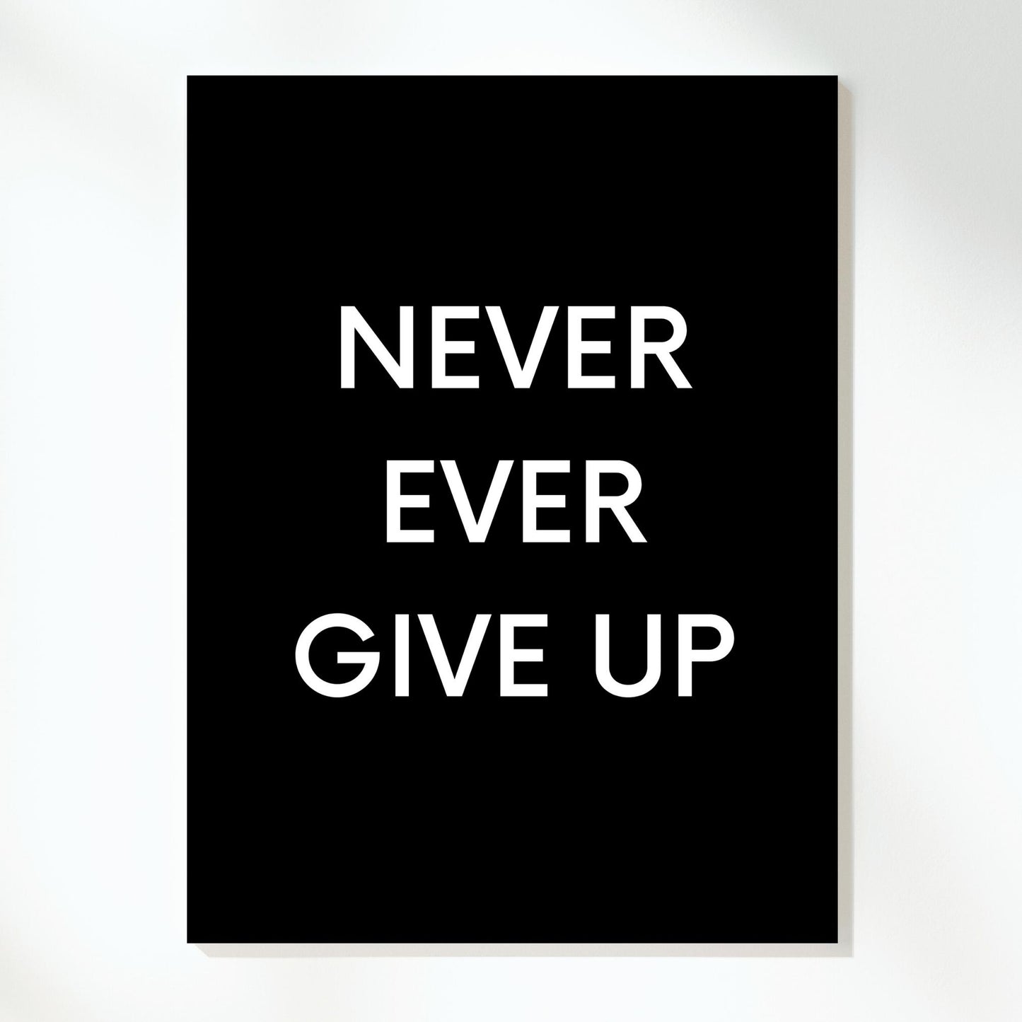 Never Give Up Wall Art Canvas Print