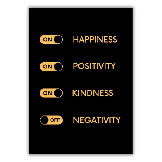 Happiness On Gold Wall Art Canvas Print