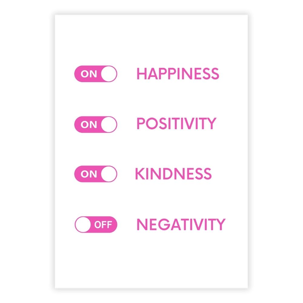 Happiness On Pink Wall Art Canvas Print