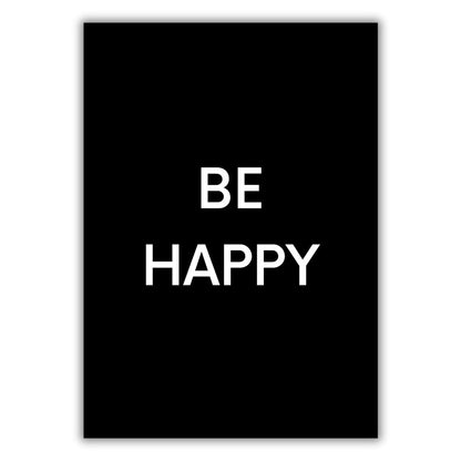 Be Happy Wall Art Canvas Print