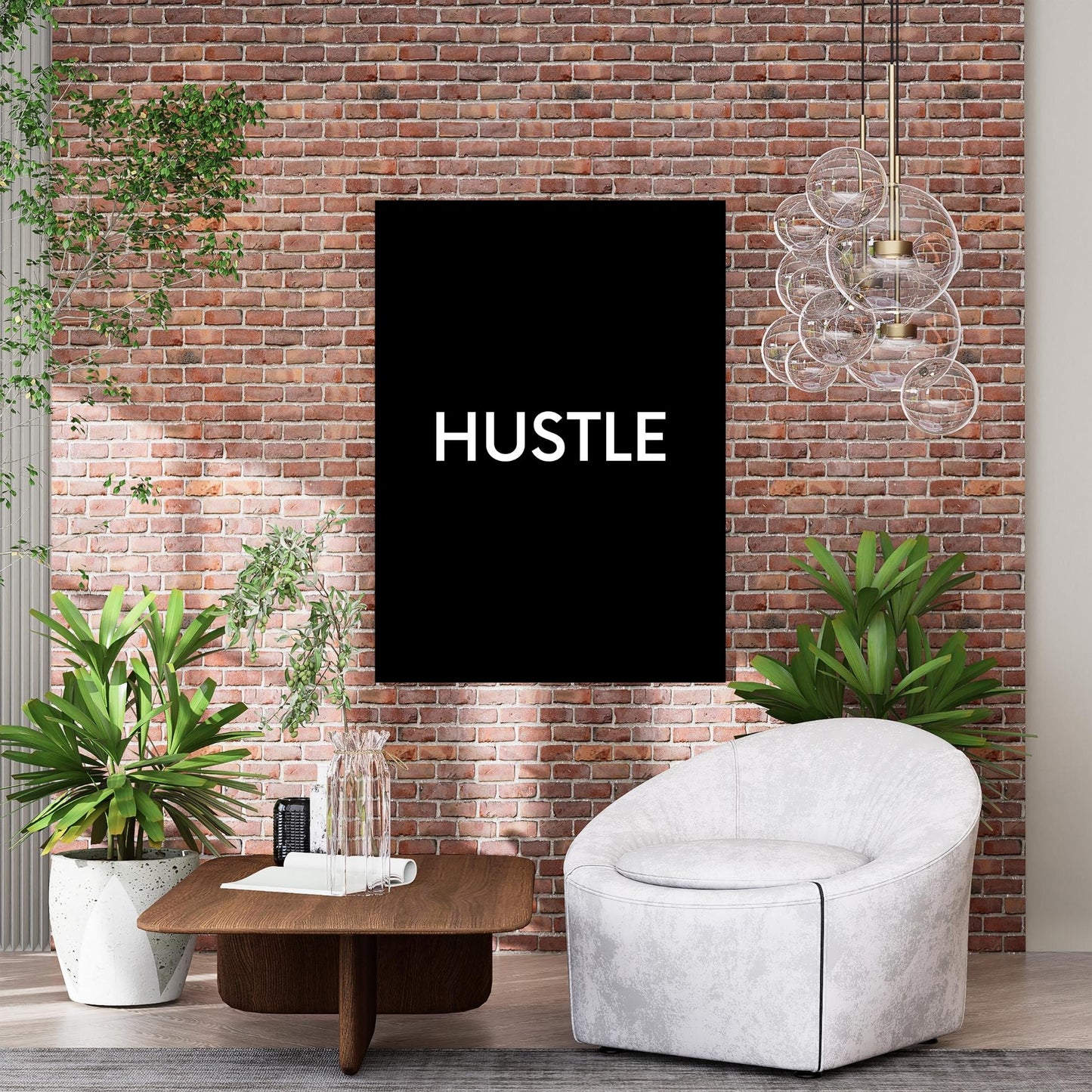 Hustle Wall Art Canvas Print