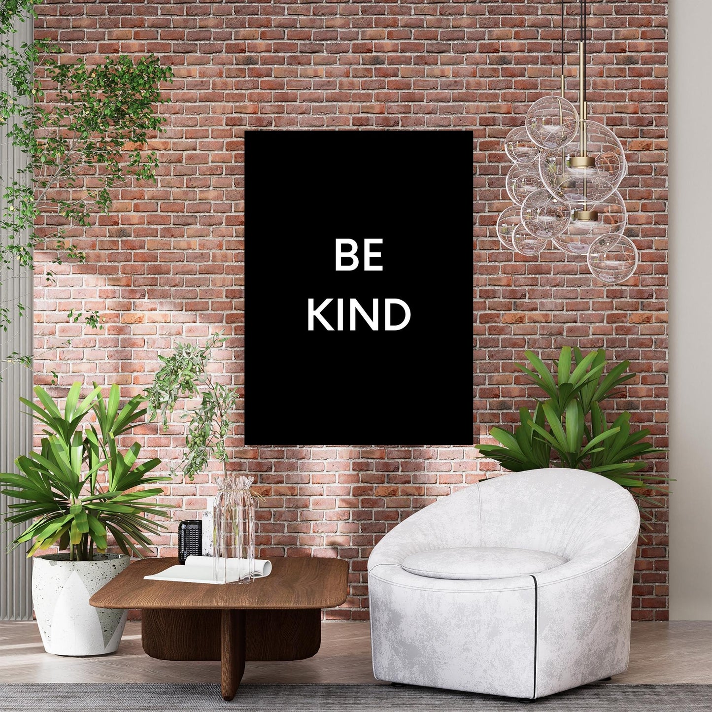 Be Kind Wall Art Canvas Print