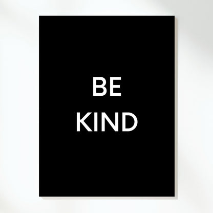 Be Kind Wall Art Canvas Print