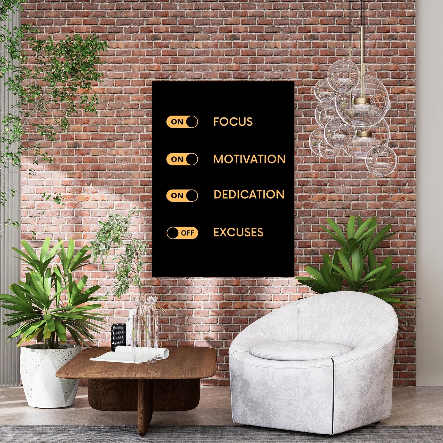 Focus On Gold Wall Art Canvas Print