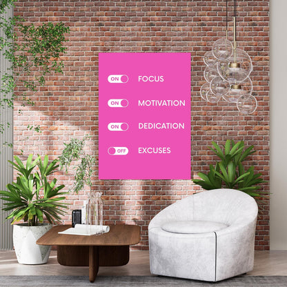 Focus On Pink Glow Wall Art Canvas Print