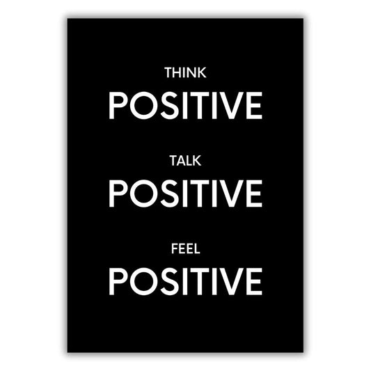 Think Positive Wall Art Canvas Print