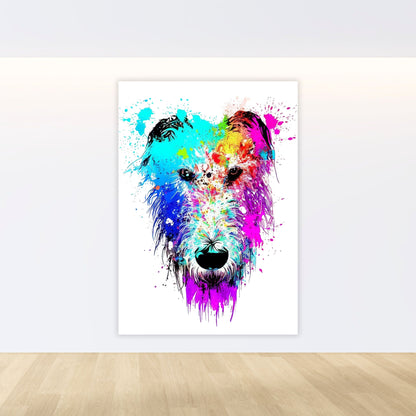 Irish Wolfhound Love Wall Art Canvas Print