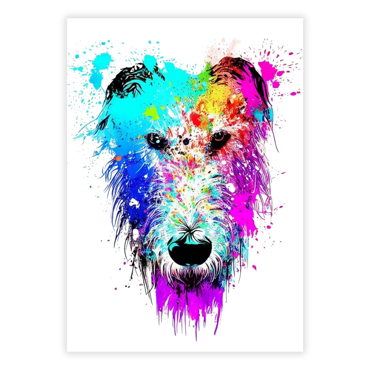 Irish Wolfhound Love Wall Art Canvas Print