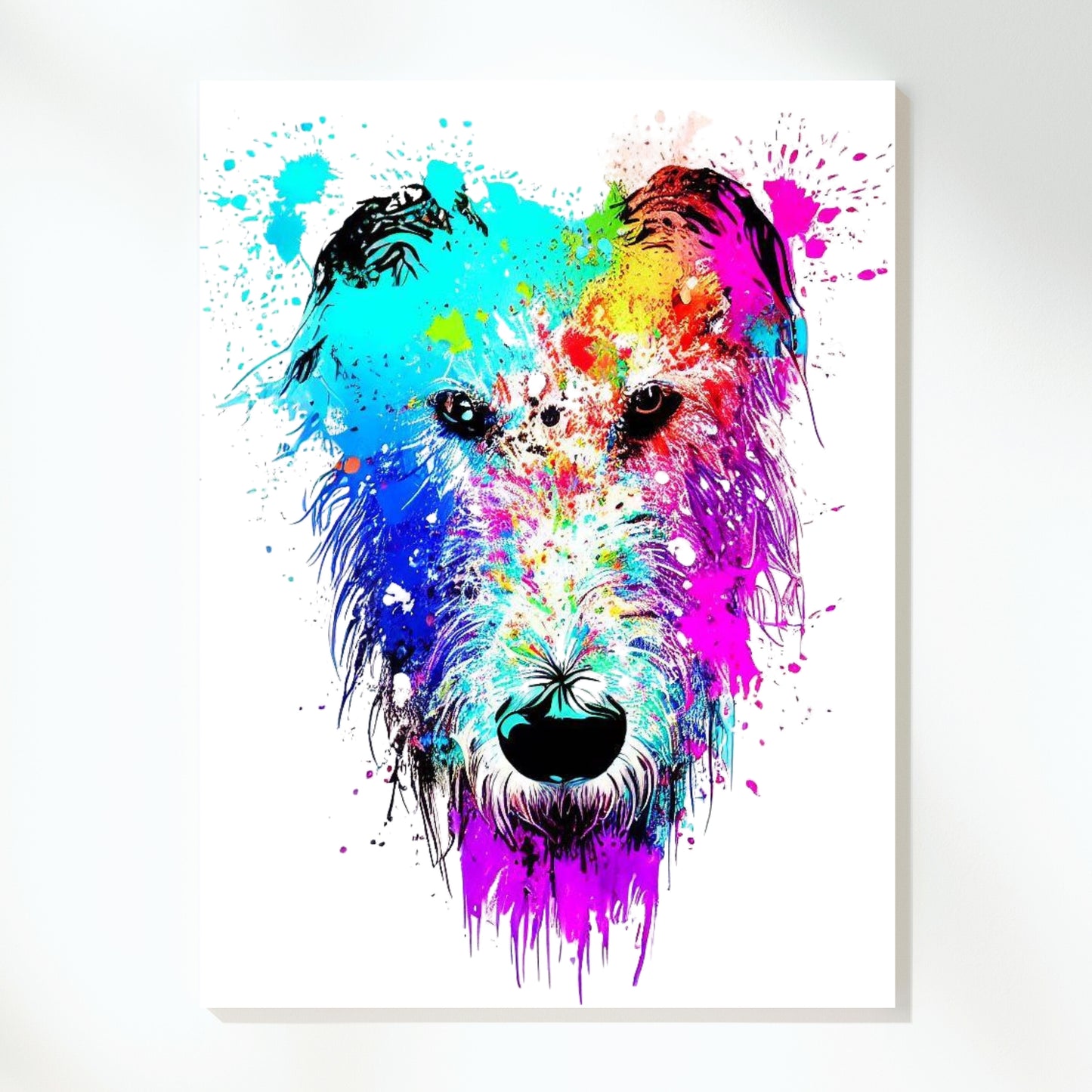 Irish Wolfhound Love Wall Art Canvas Print