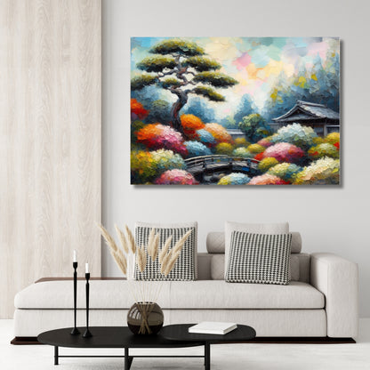 Japanese Garden Beauty Wall Art Canvas Print