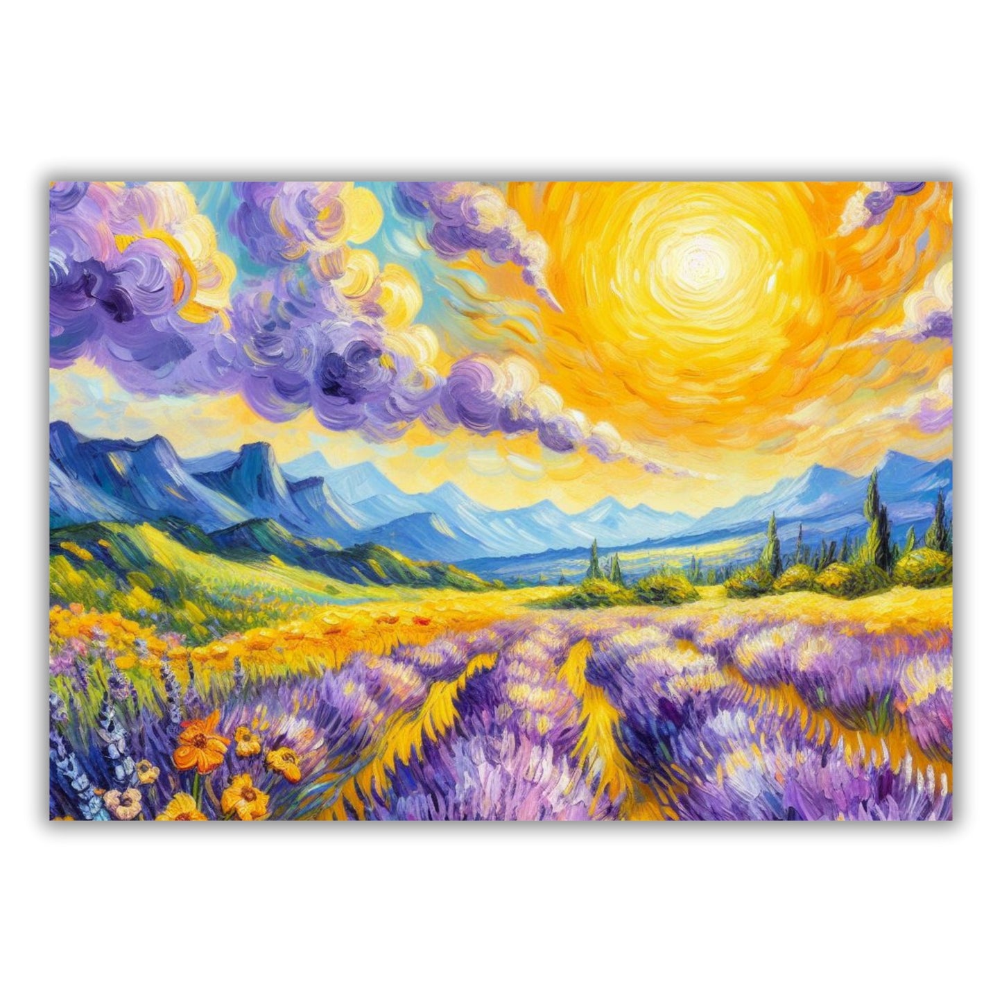 Lavender Fields Wall Art Canvas Print