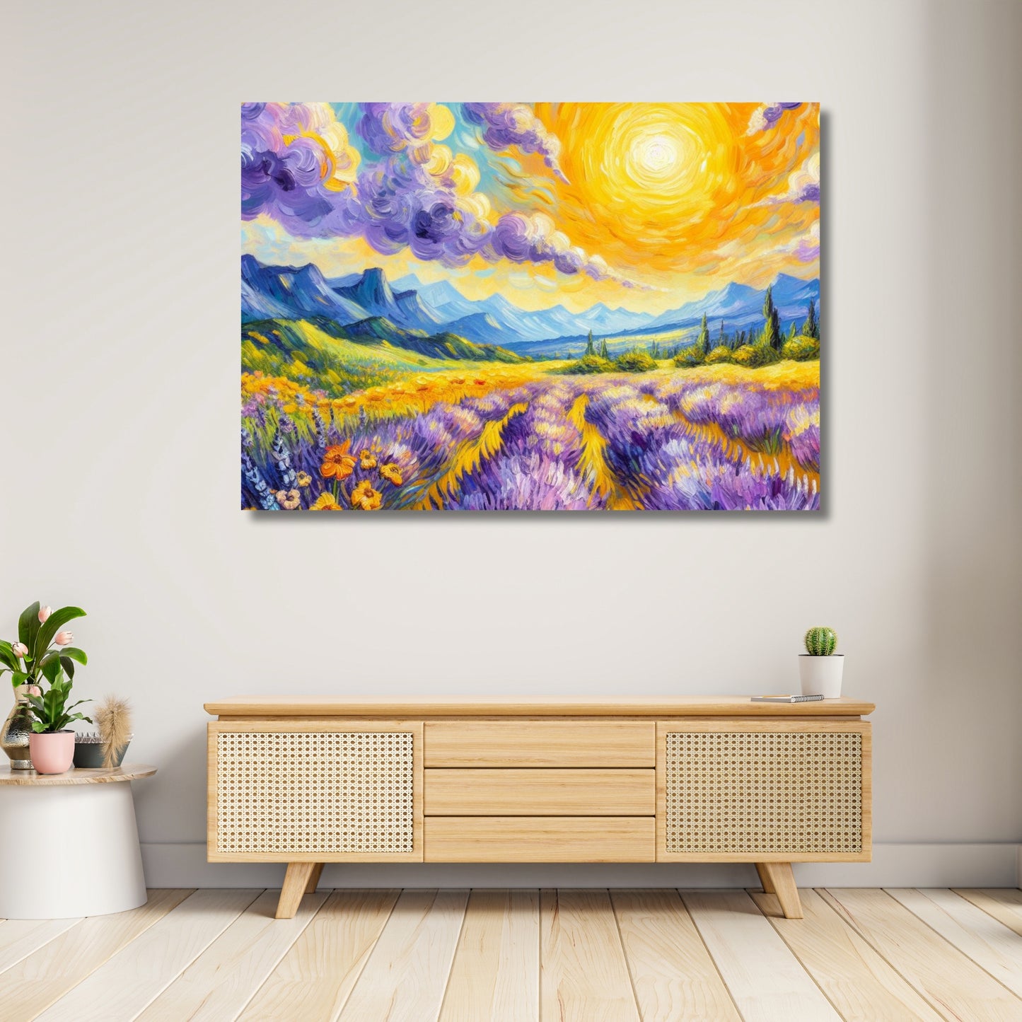 Lavender Fields Wall Art Canvas Print