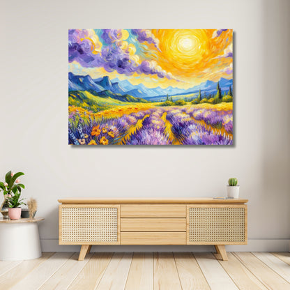 Lavender Fields Wall Art Canvas Print