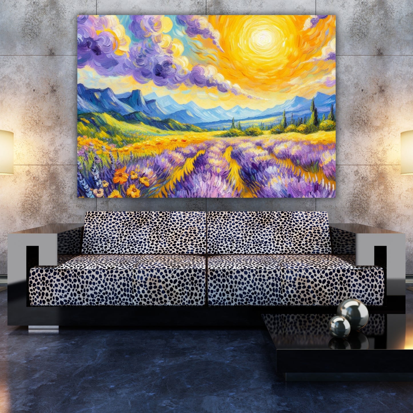 Lavender Fields Wall Art Canvas Print