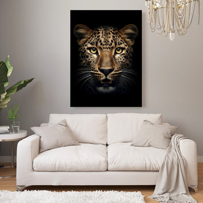 Leopard Gaze Animal Kingdom Wall Art Canvas Print