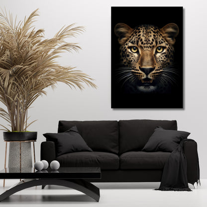 Leopard Gaze Animal Kingdom Wall Art Canvas Print