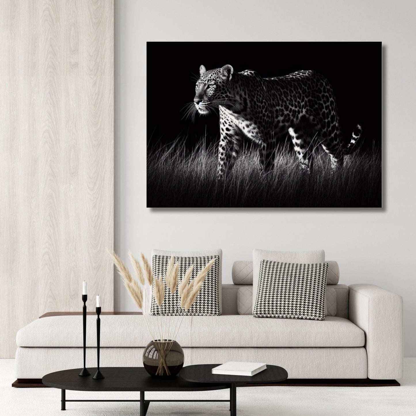 Leopard Night Animal Kingdom Wall Art Canvas Print