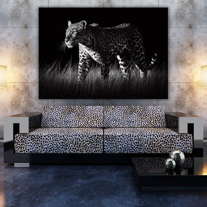 Leopard Night Animal Kingdom Wall Art Canvas Print