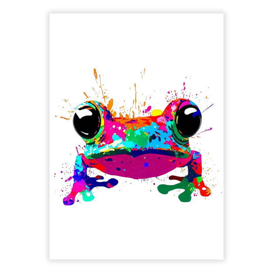 Chameleon Frog Wall Art Canvas Print