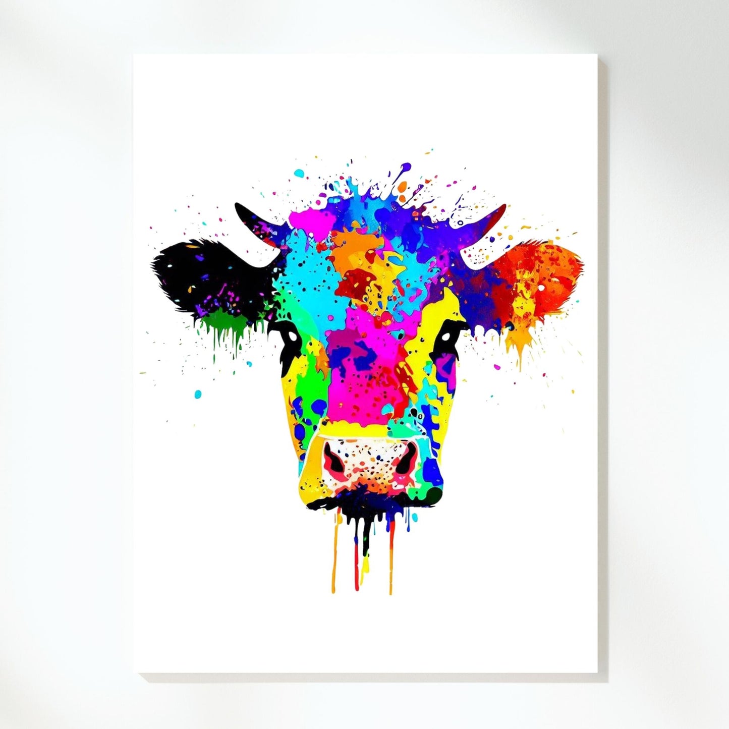 Bertie Cow Wall Art Canvas Print