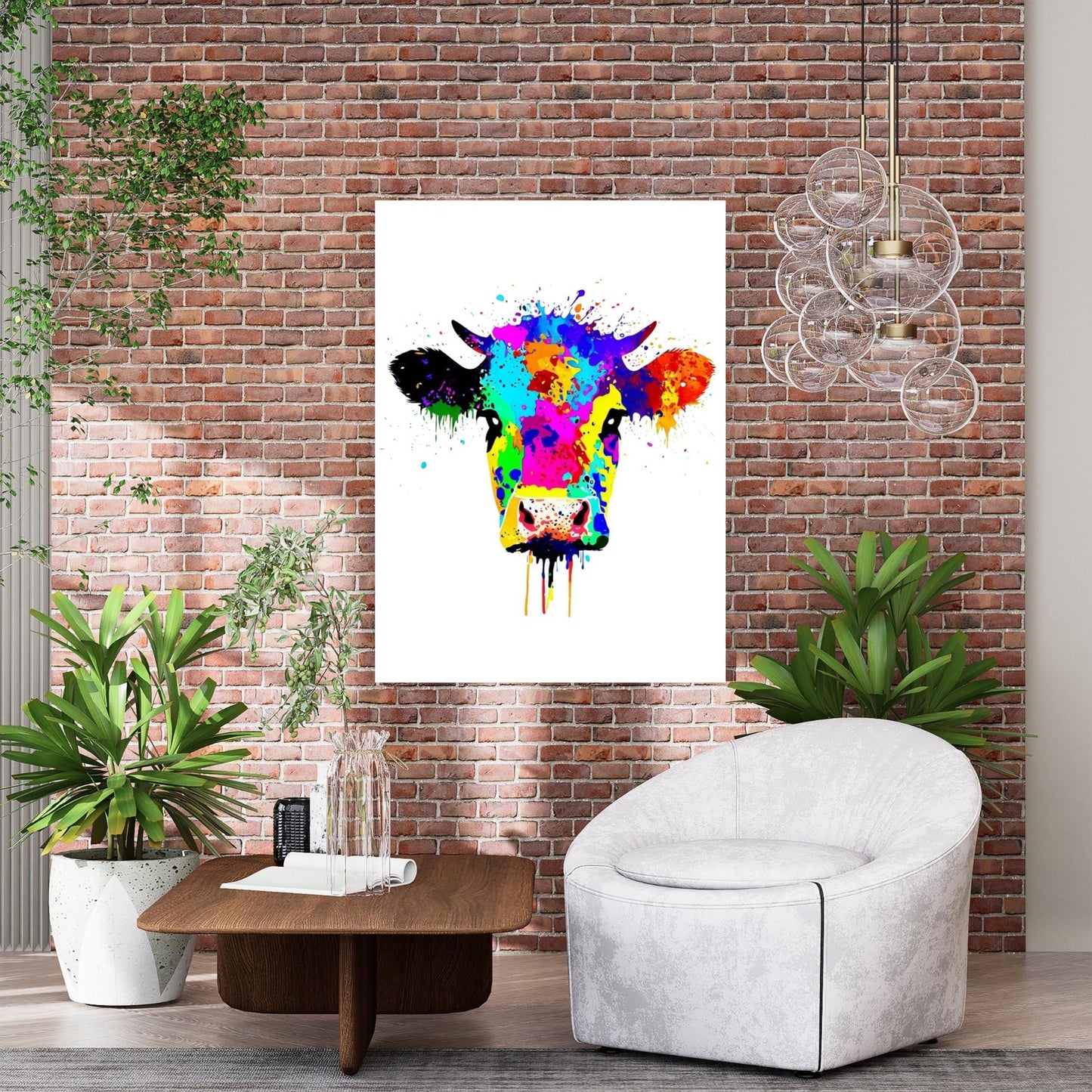 Bertie Cow Wall Art Canvas Print