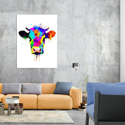 Bertie Cow Wall Art Canvas Print