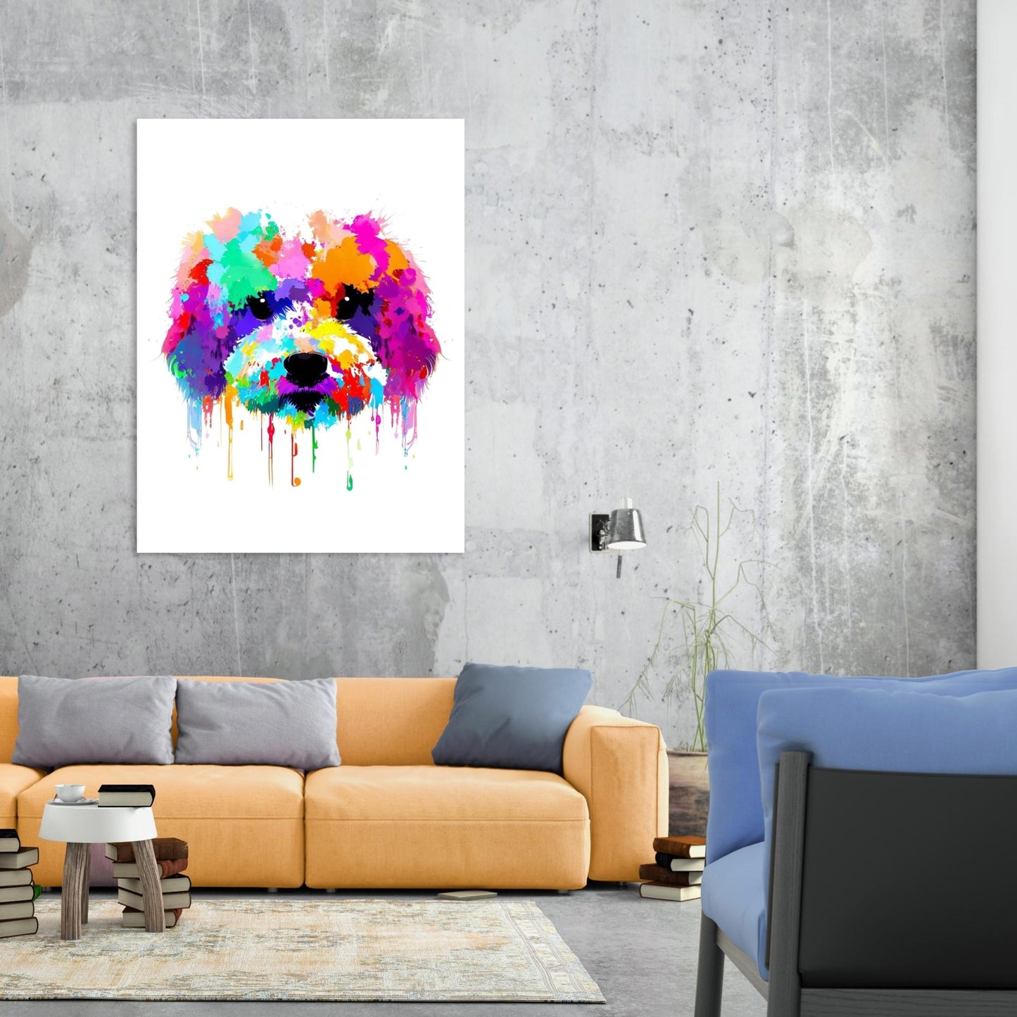 Cavoodle Dog Wall Art Canvas Print