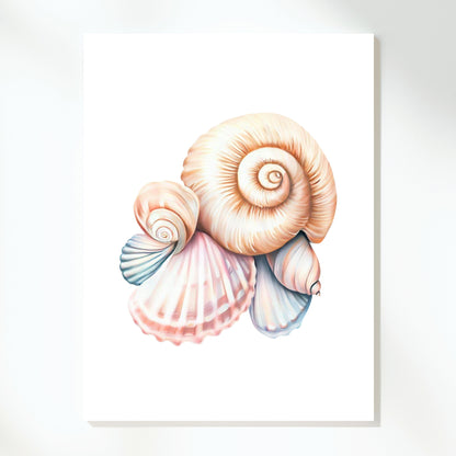 Heavenly Beach Shells Wall Art Canvas Print