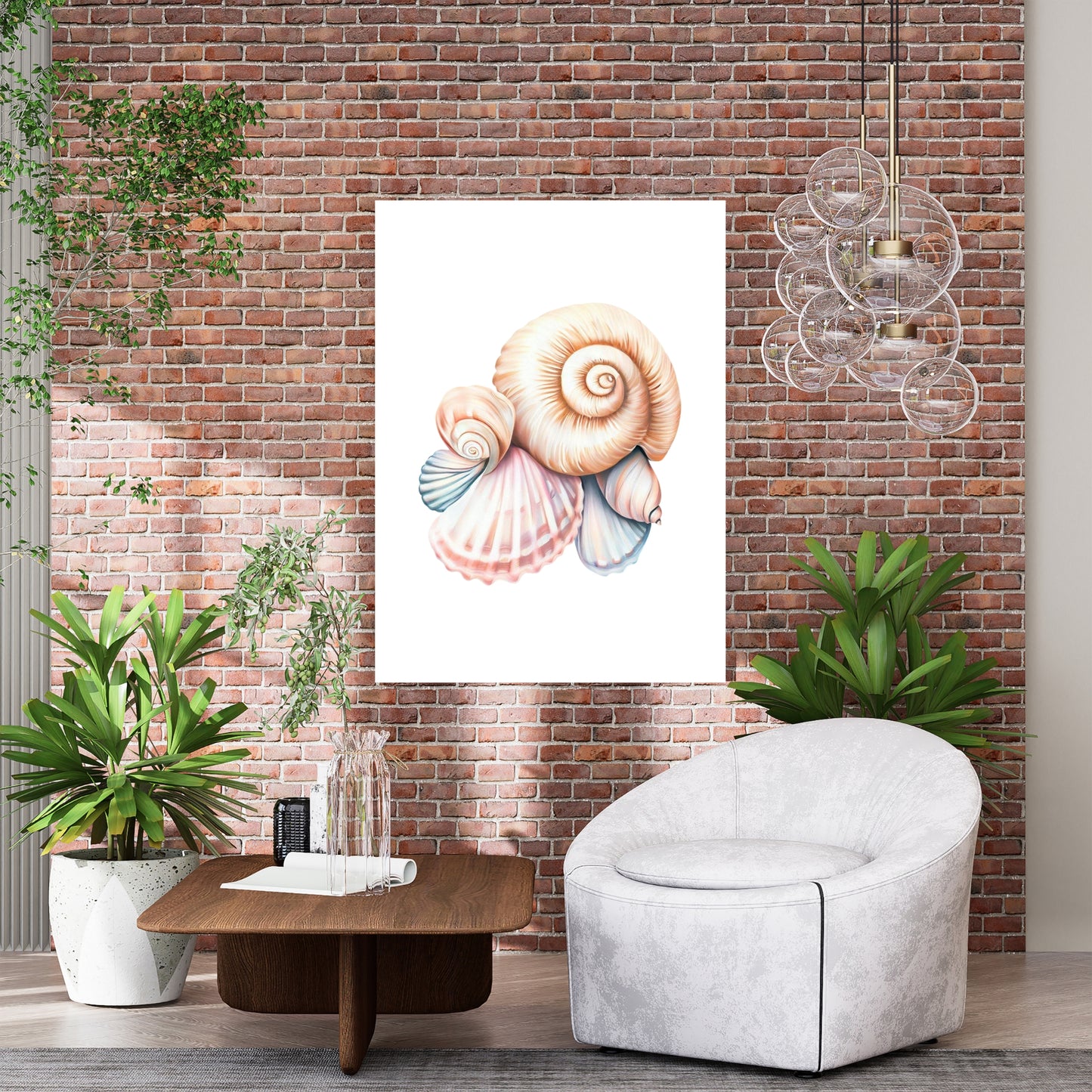 Heavenly Beach Shells Wall Art Canvas Print