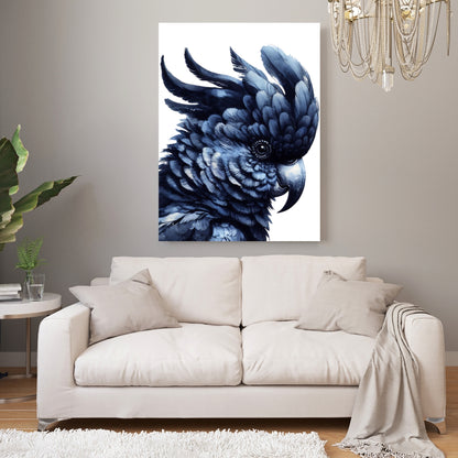 Black Cockatoo Wall Art Canvas Print