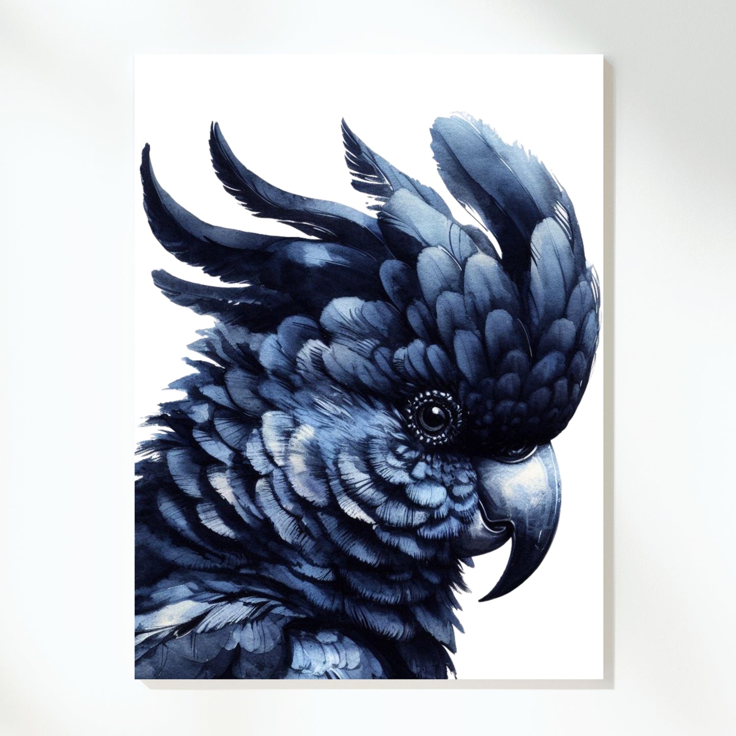 Black Cockatoo Wall Art Canvas Print