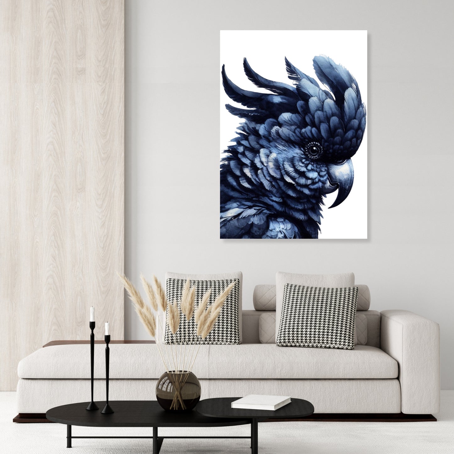 Black Cockatoo Wall Art Canvas Print