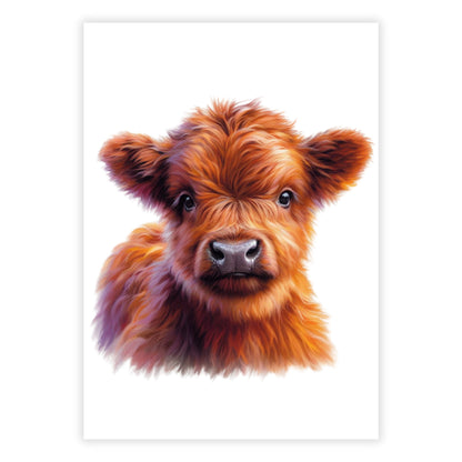 Highland Cow Love Wall Art Canvas Print