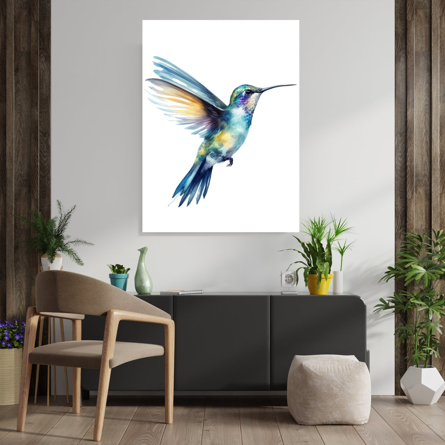 Hummingbird Love Wall Art Canvas Print