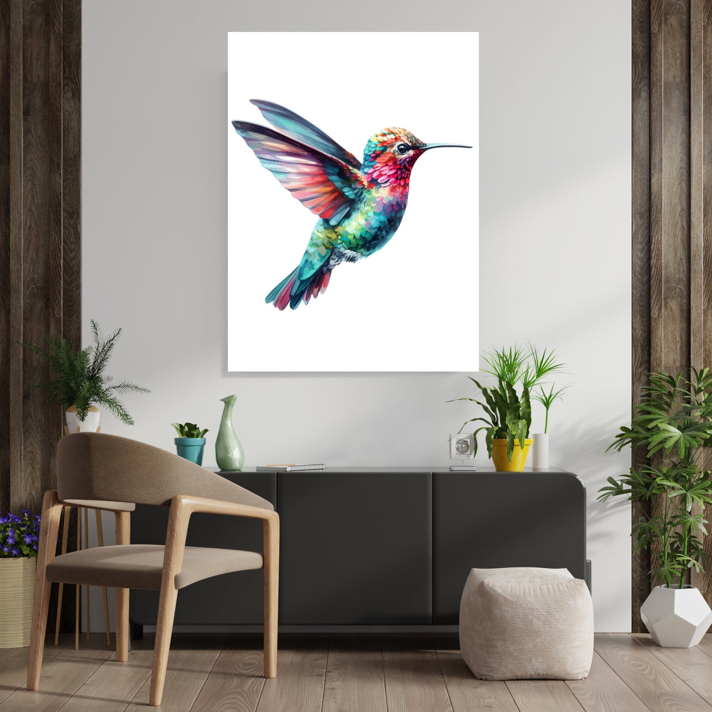 Hummingbird Wall Art Canvas Print