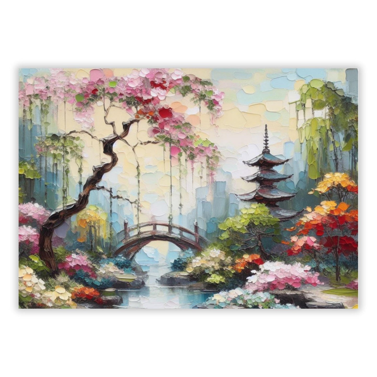 Japanese Garden Wall Art Canvas Print