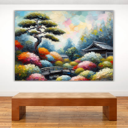 Japanese Garden Beauty Wall Art Canvas Print