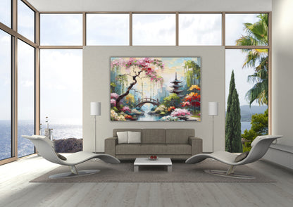 Japanese Garden Wall Art Canvas Print