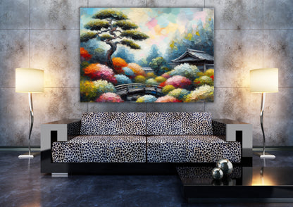 Japanese Garden Beauty Wall Art Canvas Print