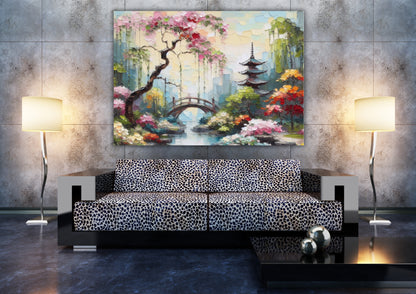 Japanese Garden Wall Art Canvas Print